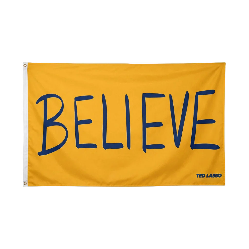 Ted Lasso Merch 2026 Believe Flag Indoor Outdoor Decorative Gift For Family - Kdjoy Ted Lasso Merch 2026 Believe Flag Indoor Outdoor Decorative Gift For Family - Kdjoy