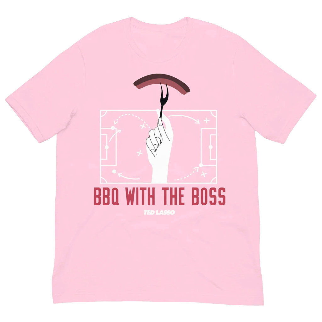 Ted Lasso Merch 2026 Ted Lasso Sports T-Shirt BBQ With The Boss Shirt Gift For Sisters - Kdjoy Ted Lasso Merch 2026 Ted Lasso Sports T-Shirt BBQ With The Boss Shirt Gift For Sisters - Kdjoy