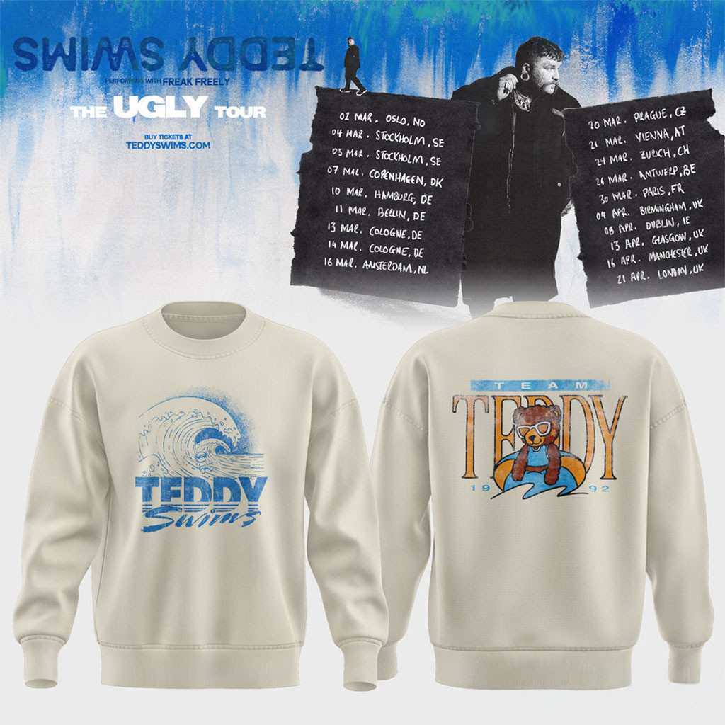 Teddy Swims 2026 The Ugly Tour Sweatshirt Teddy Swims Merch Gifts For Music Lovers - Kdjoy Teddy Swims 2026 The Ugly Tour Sweatshirt Teddy Swims Merch Gifts For Music Lovers - Kdjoy