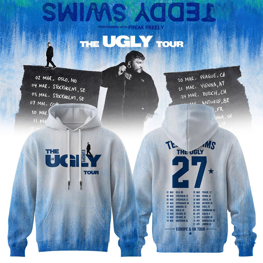 Teddy Swims Merch TS The Ugly Europe And UK Tour 2027 Hoodie Concert Outfits Gift For Fans - Kdjoy Teddy Swims Merch TS The Ugly Europe And UK Tour 2027 Hoodie Concert Outfits Gift For Fans - Kdjoy