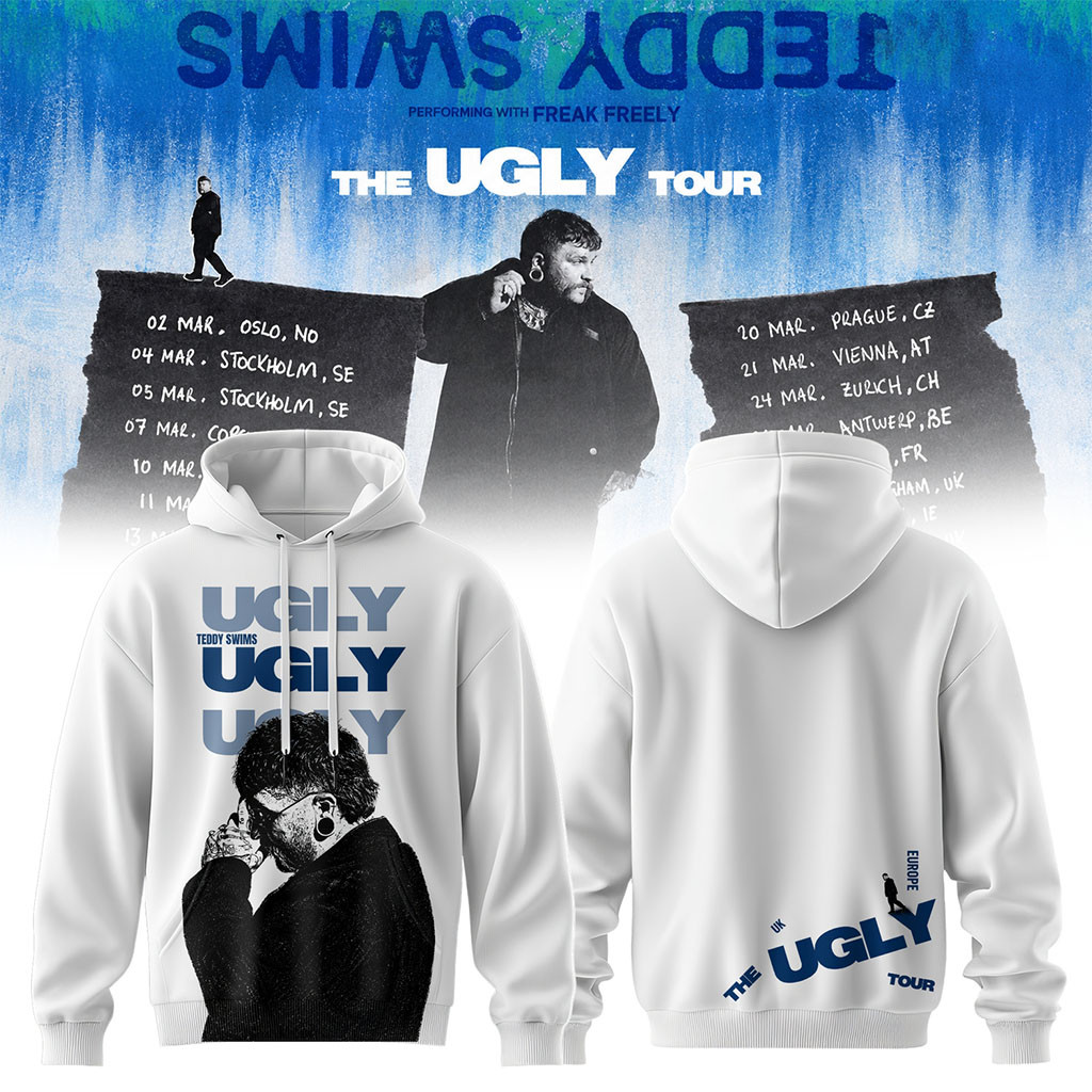 Teddy Swims Merch TS The Ugly Europe And UK Tour 2027 Hoodie Unique Gift For Music Lovers - Kdjoy