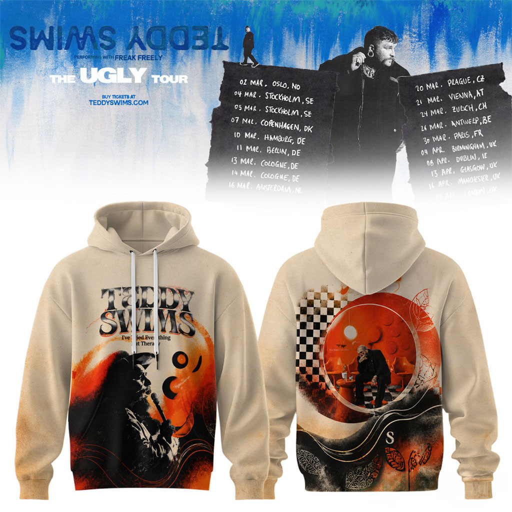 Teddy Swims Special Edition Hoodie The Ugly Tour 2026 Teddy Swims Merch Gift For Music Fans - Kdjoy