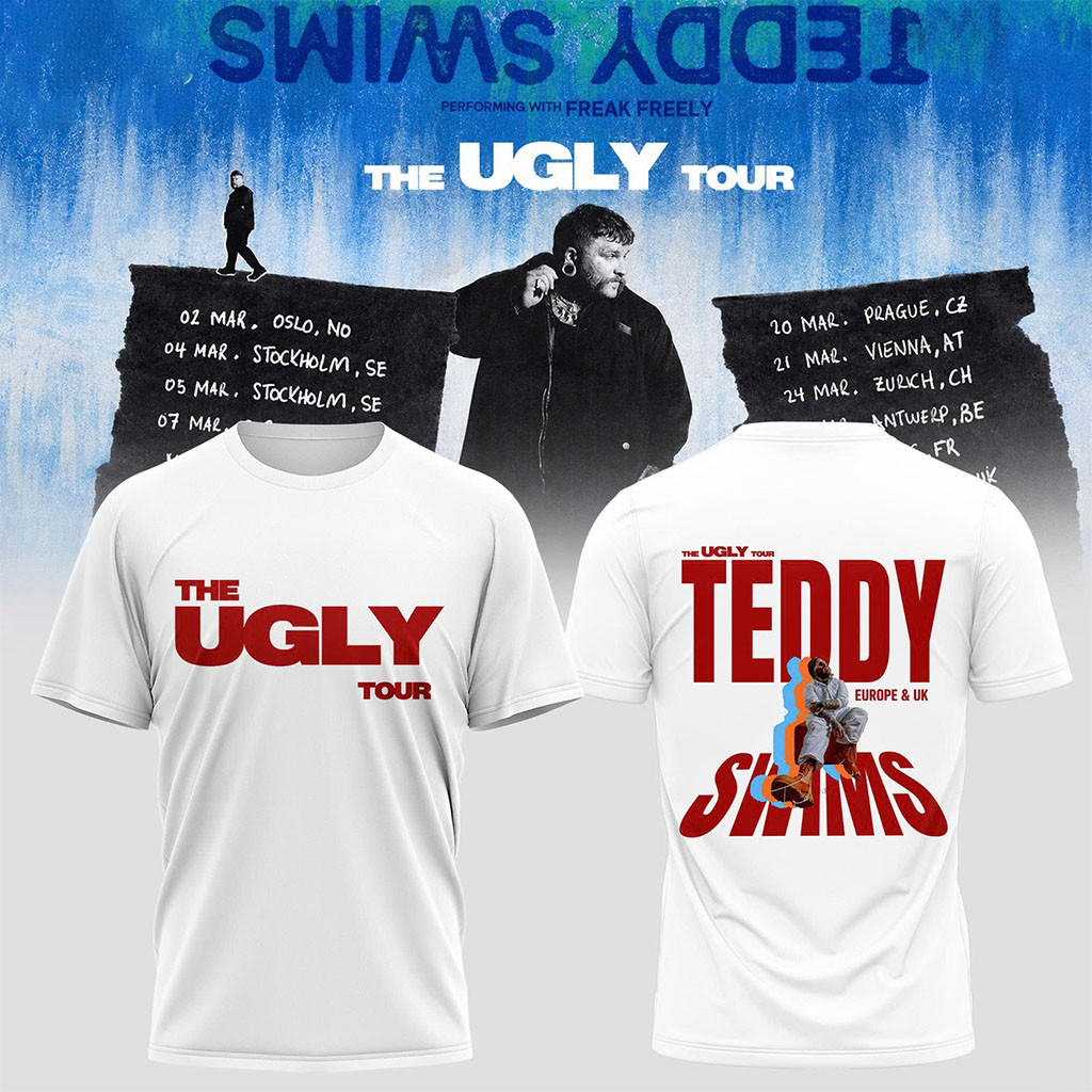 Teddy Swims The Ugly Europe And UK Tour 2027 T-Shirt Teddy Swims Merch Gift For Music Fans - Kdjoy