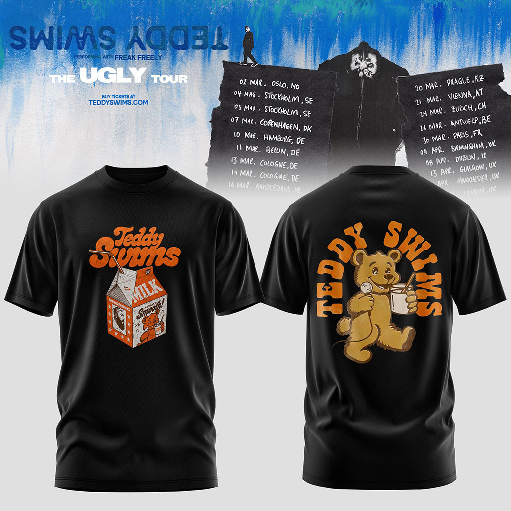 Teddy Swims The Ugly Tour 2026 Black T-Shirt Teddy Swims Merch Presents For Music Lovers - Kdjoy