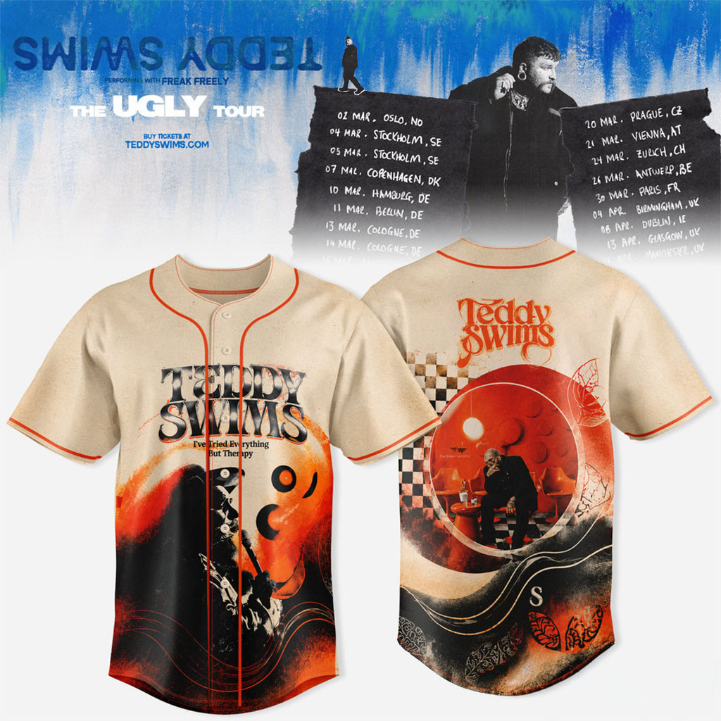 Teddy Swims The Ugly Tour Collection Jersey Teddy Swims Merch 2026 Music Related Gifts For Guys - Kdjoy Teddy Swims The Ugly Tour Collection Jersey Teddy Swims Merch 2026 Music Related Gifts For Guys - Kdjoy