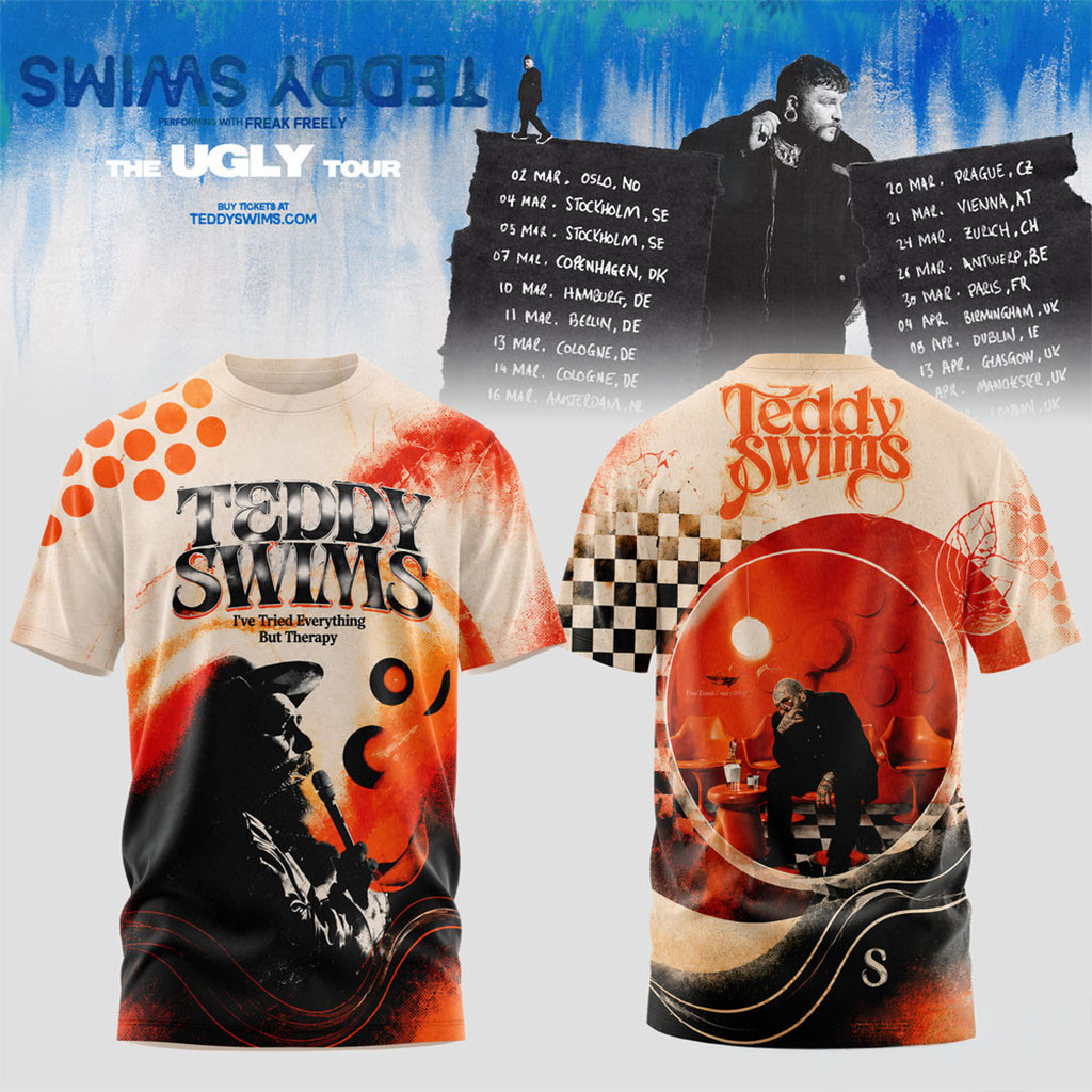 Teddy Swims The Ugly Tour T-Shirt Teddy Swims Merch 2026 Birthday Gifts For Music Lovers - Kdjoy