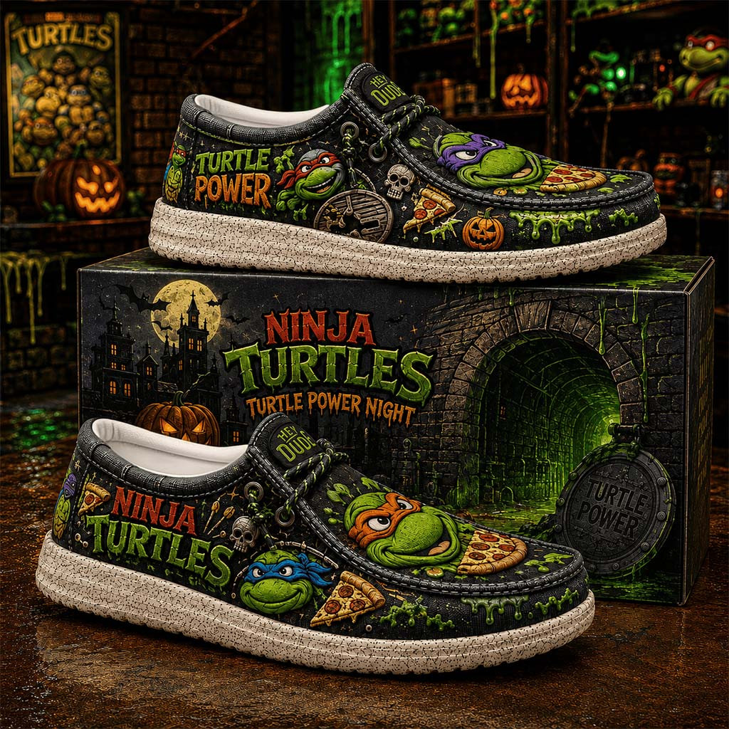 Teenage Mutant Ninja Turtles Halloween Shoes Turtle Power Loafers TMNT Merch Halloween Gifts - Kdjoy Teenage Mutant Ninja Turtles Halloween Shoes Turtle Power Loafers TMNT Merch Halloween Gifts - Kdjoy