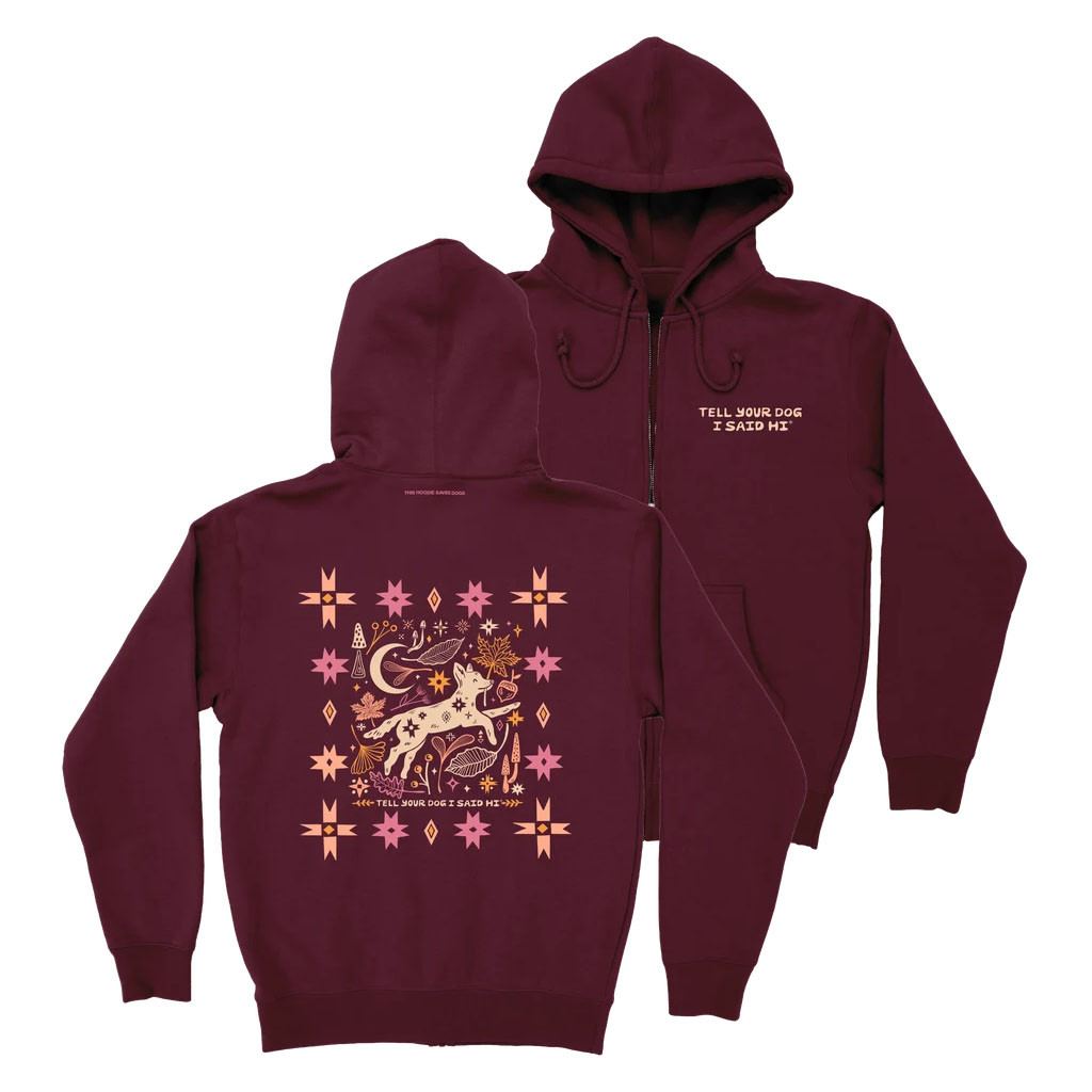 Tell Your Dog I Said Hi Merch 2026 Fall Harvest Zip Hoodie Present For Dog Mom - Kdjoy