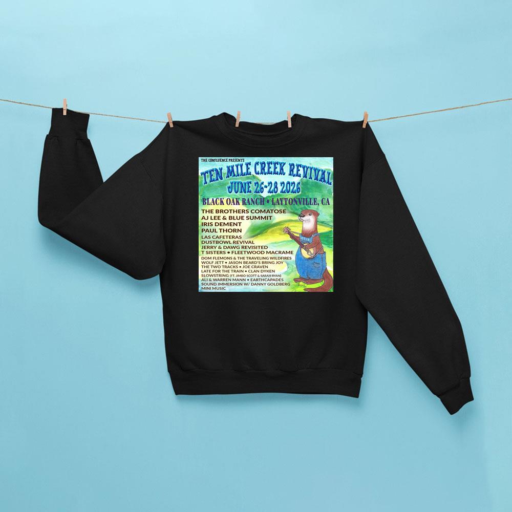 Ten Mile Creek Revival 2026 Sweatshirt Black Birthday Gifts For Music Lovers - Kdjoy Ten Mile Creek Revival 2026 Sweatshirt Black Birthday Gifts For Music Lovers - Kdjoy
