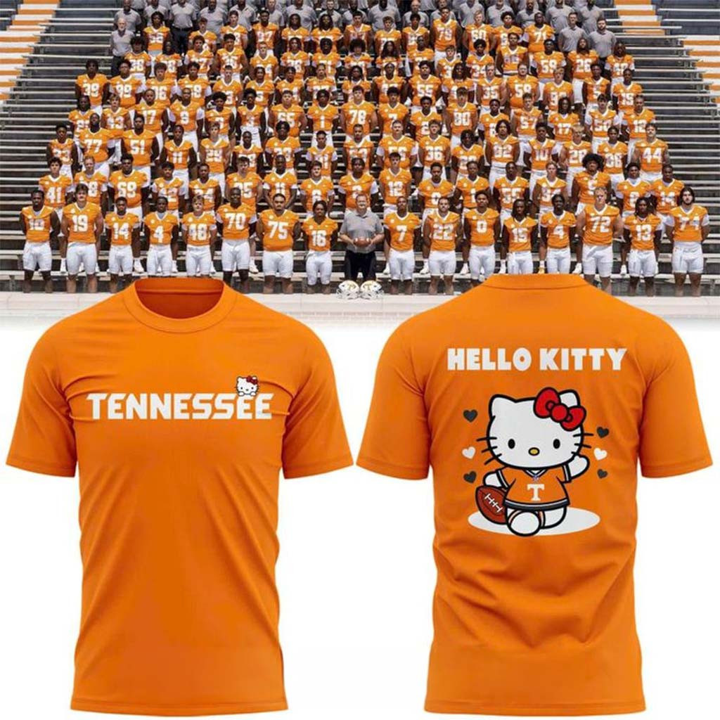 Tennessee Football x Hello Kitty 2026 T-Shirt Tennessee Volunteers Merch Cute Game Day Outfits - Kdjoy Tennessee Football x Hello Kitty 2026 T-Shirt Tennessee Volunteers Merch Cute Game Day Outfits - Kdjoy