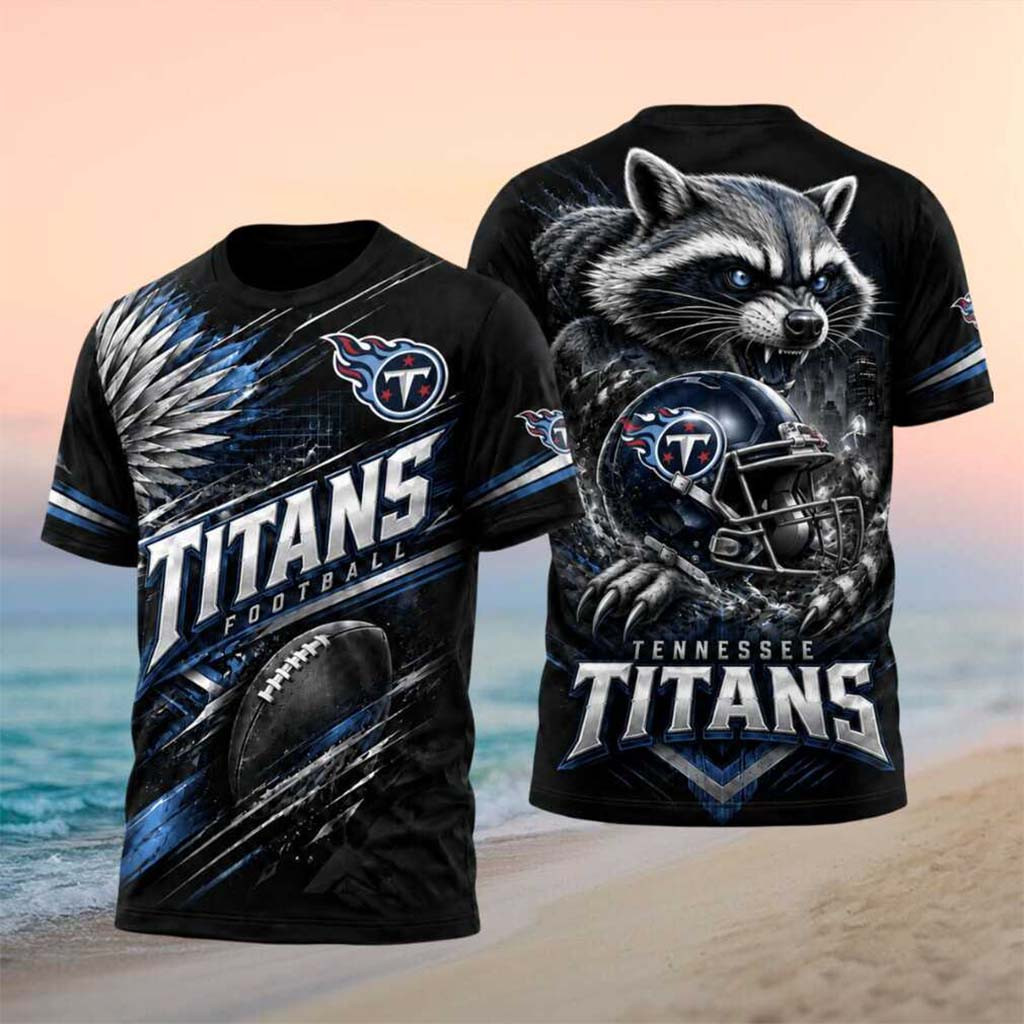 Tennessee Titans Football Raccoon Mascot Graphic T-Shirt Titans Football Merch Fan Gifts - Kdjoy Tennessee Titans Football Raccoon Mascot Graphic T-Shirt Titans Football Merch Fan Gifts - Kdjoy