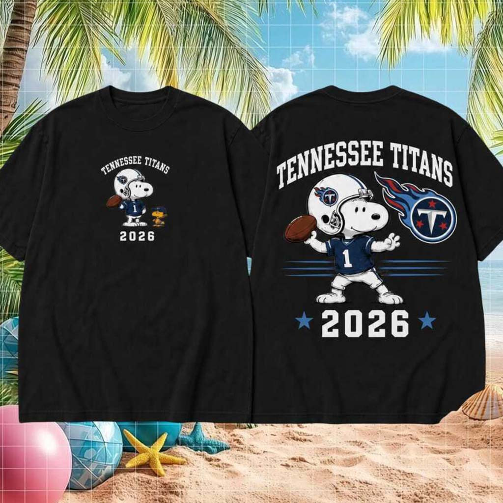 Tennessee Titans Football Snoopy 2026 Shirt Tennessee Titans Merch Game Day Gifts For Him - Kdjoy Tennessee Titans Football Snoopy 2026 Shirt Tennessee Titans Merch Game Day Gifts For Him - Kdjoy