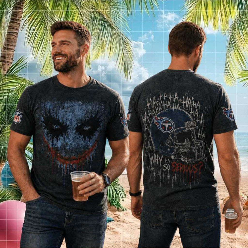 Tennessee Titans Joker Football Helmet Why So Serious Shirt Titans Merch Gift For Football Fans - Kdjoy Tennessee Titans Joker Football Helmet Why So Serious Shirt Titans Merch Gift For Football Fans - Kdjoy