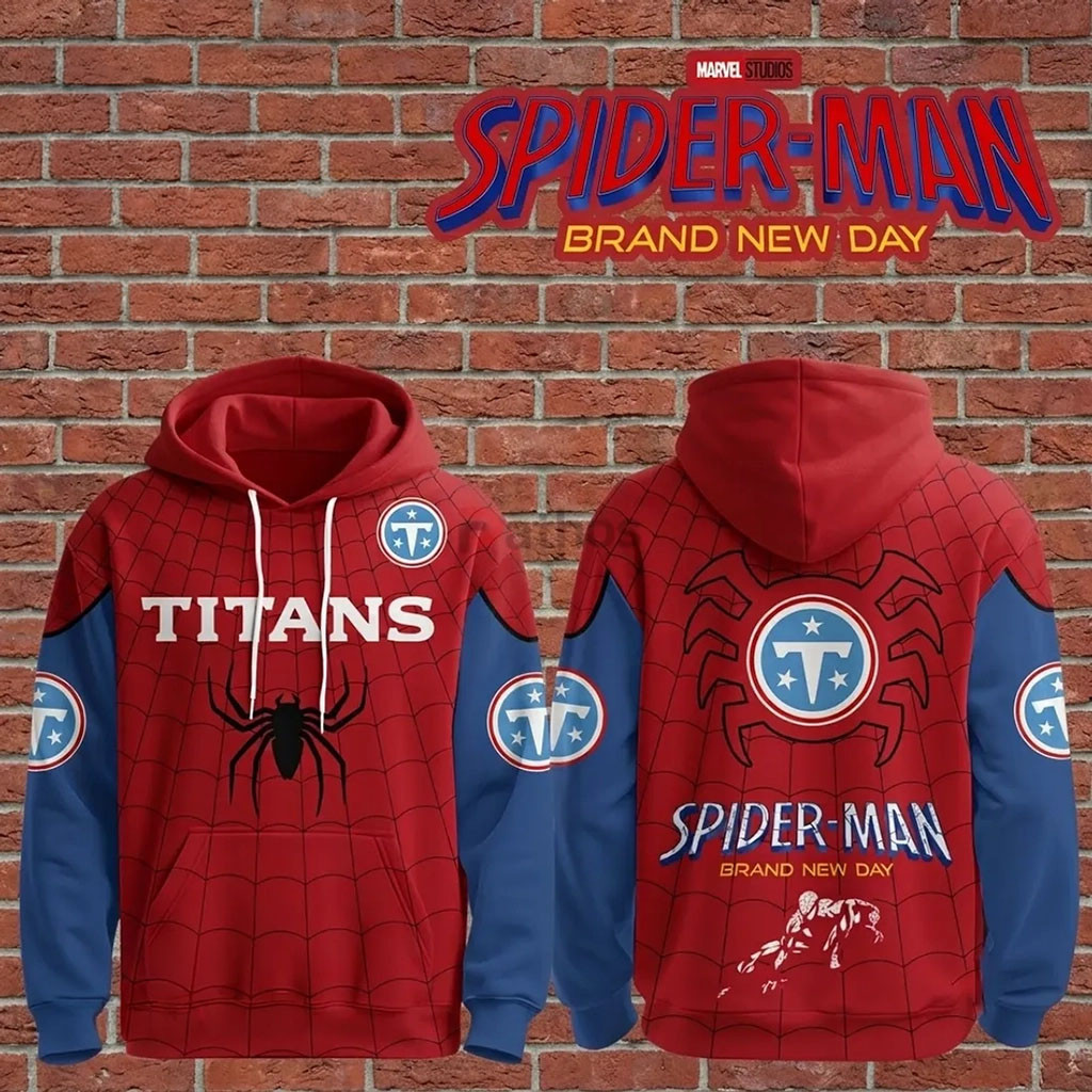 Tennessee Titans x Spider-Man Brand New Day Hoodie Titans Merch Gifts For Brother Tennessee Titans x Spider-Man Brand New Day Hoodie Titans Merch Gifts For Brother
