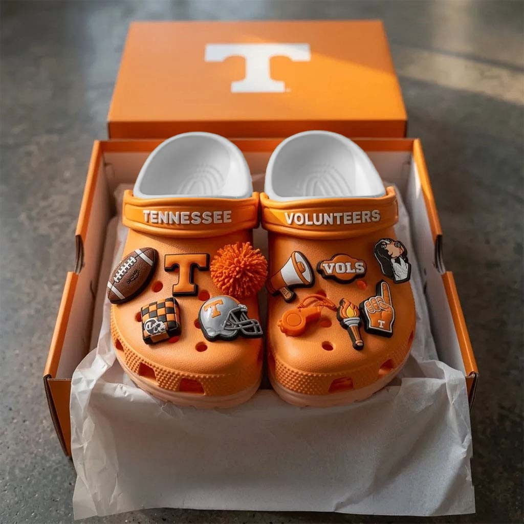 Tennessee Volunteers Football Orange Clogs Volunteers Merch Presents For Football Fans - Kdjoy