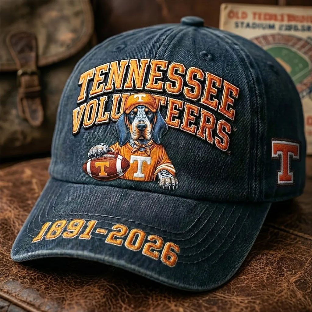 Tennessee Volunteers Mascot Navy Baseball Cap Embroidered Volunteers Merch Gifts For Fans - Kdjoy