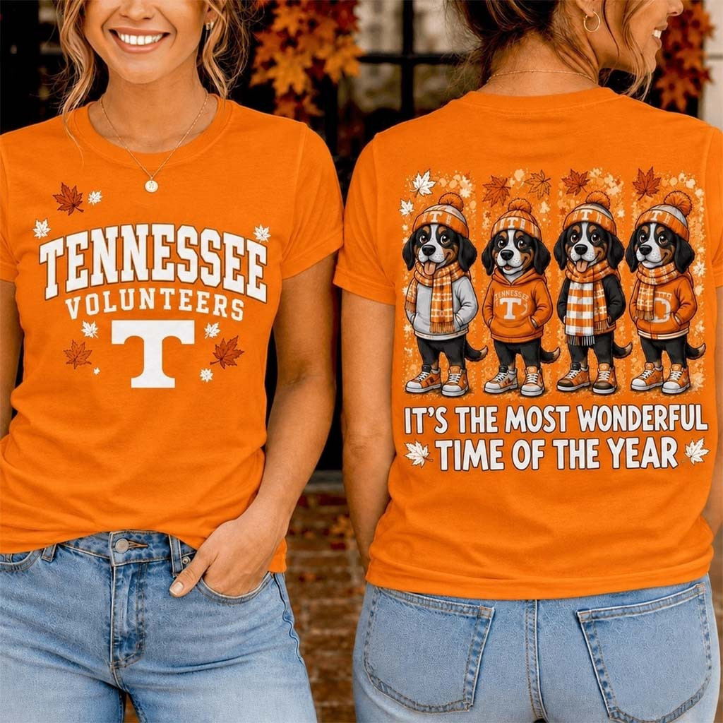 Tennessee Volunteers Merch 2026 Autumn Festive Cheer T-Shirt Fall Trendy Clothes Fan Gifts - Kdjoy Tennessee Volunteers Merch 2026 Autumn Festive Cheer T-Shirt Fall Trendy Clothes Fan Gifts - Kdjoy
