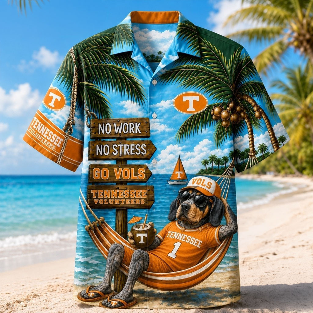 Tennessee Volunteers No Work No Stress Hawaiian Shirt Tennessee Volunteers Merch Summer Gifts - Kdjoy Tennessee Volunteers No Work No Stress Hawaiian Shirt Tennessee Volunteers Merch Summer Gifts - Kdjoy