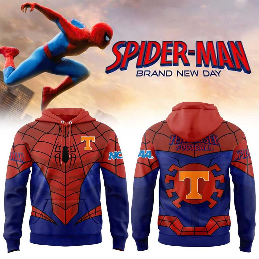 Tennessee Volunteers Spider Man 2026 Brand New Day Hoodie Volunteers Merch Gift For Fans - Kdjoy Tennessee Volunteers Spider Man 2026 Brand New Day Hoodie Volunteers Merch Gift For Fans - Kdjoy