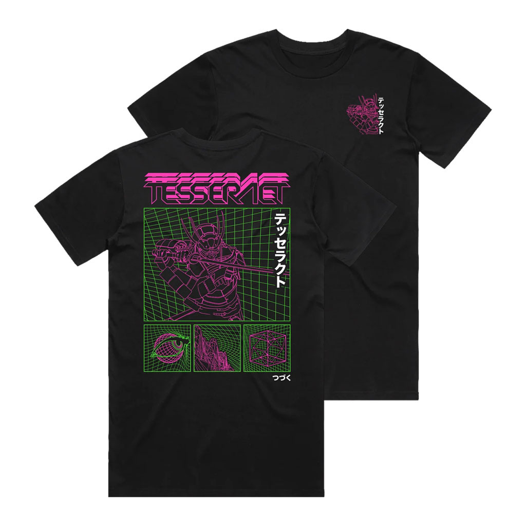 Tesseract Merch 2026 Neon Samurai T-Shirt Black Music Gift Ideas For Guys Tesseract Merch 2026 Neon Samurai T-Shirt Black Music Gift Ideas For Guys