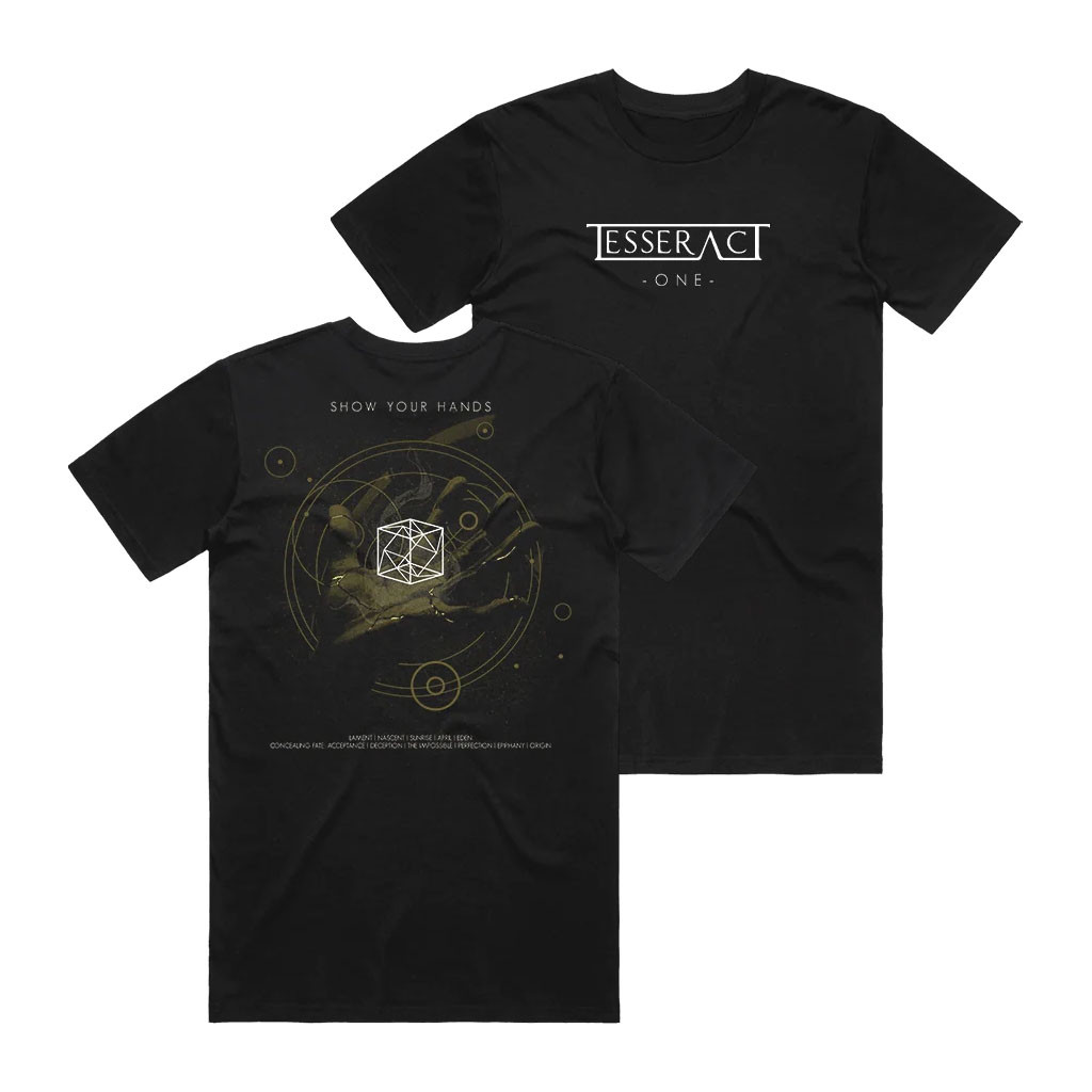 Tesseract Merch 2026 One Reissue T-Shirt Black Show Your Hands Shirt Gift For Band Fans