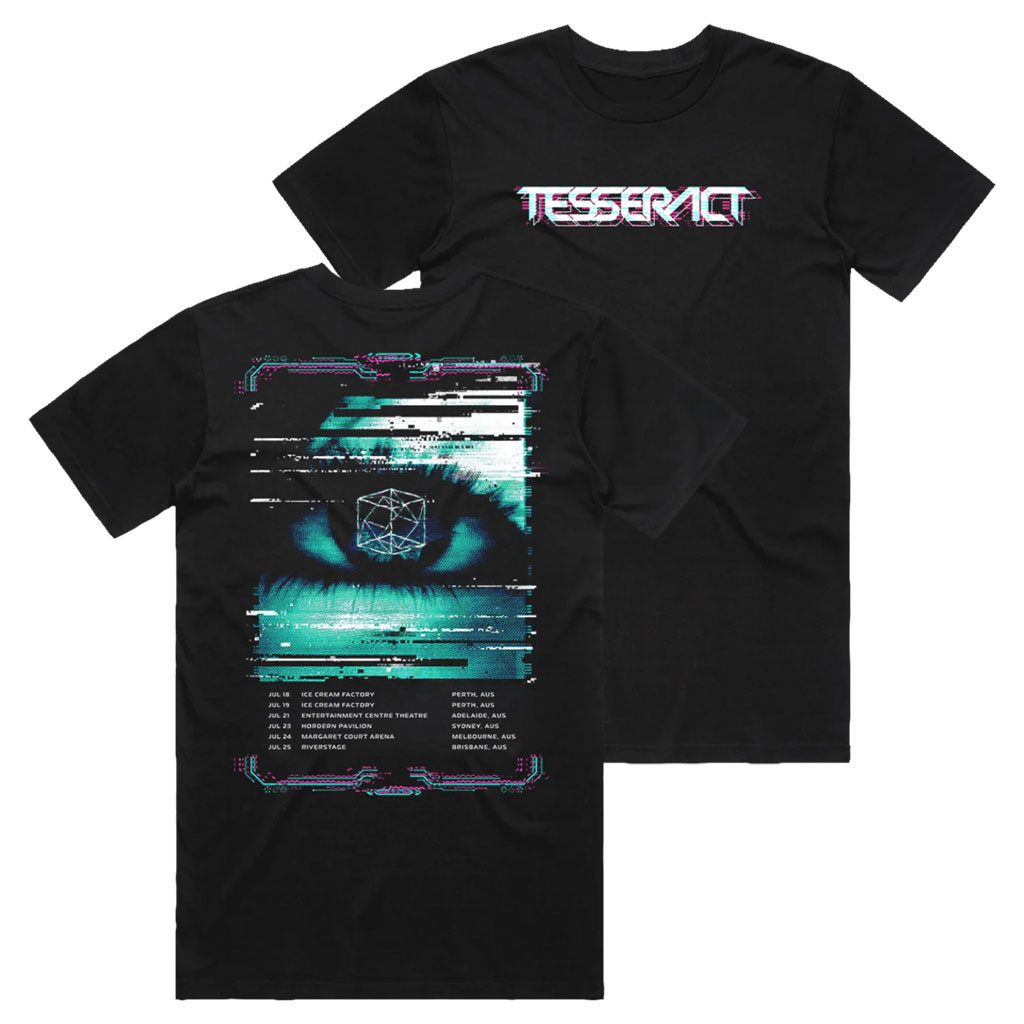 Tesseract Merch AU Tour 2026 T-Shirt Black Tesseract Concert Merch Gift For Band Fans