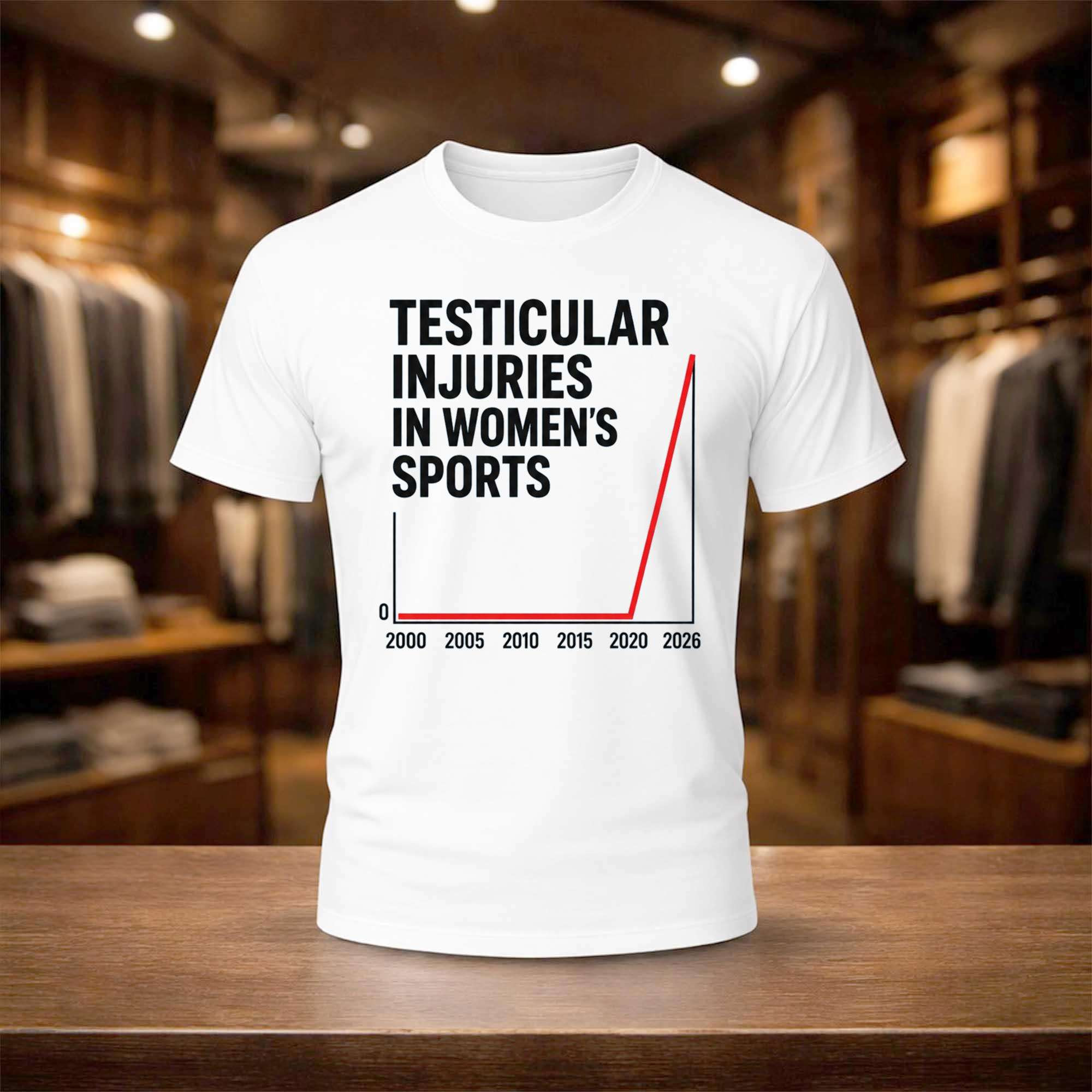 Testicular Injuries In Women's Sports 2026 Shirt Humorous Satirical Chart Tee Gift For Him - Kdjoy Testicular Injuries In Women's Sports 2026 Shirt Humorous Satirical Chart Tee Gift For Him - Kdjoy