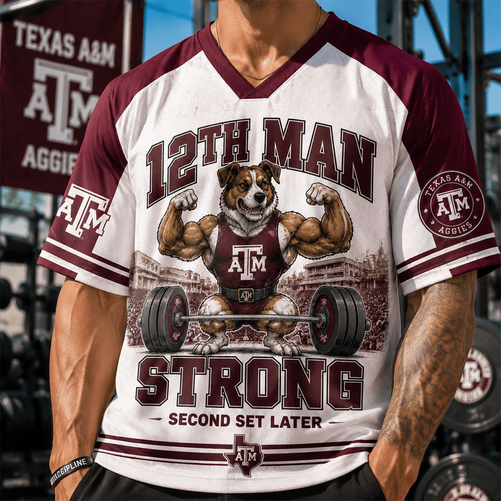 Texas A And M Aggies Merch 2026 12th Man Strong Second Set Later V-Neck Jersey Sport Fan Gifts - Kdjoy Texas A And M Aggies Merch 2026 12th Man Strong Second Set Later V-Neck Jersey Sport Fan Gifts - Kdjoy