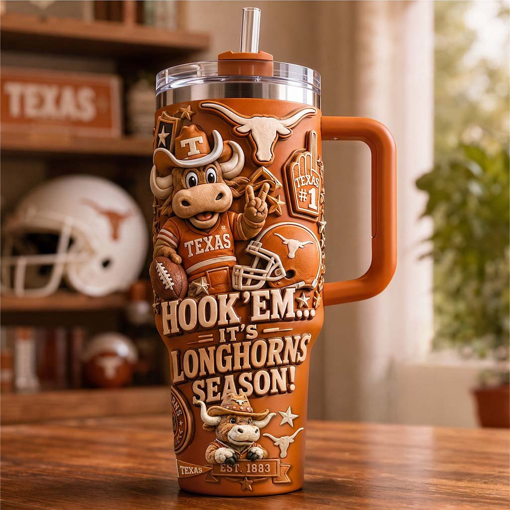 Texas Longhorns Merch 2026 Hook'em It's Longhorns Season Tumbler Gift For Football Lovers - Kdjoy Texas Longhorns Merch 2026 Hook'em It's Longhorns Season Tumbler Gift For Football Lovers - Kdjoy