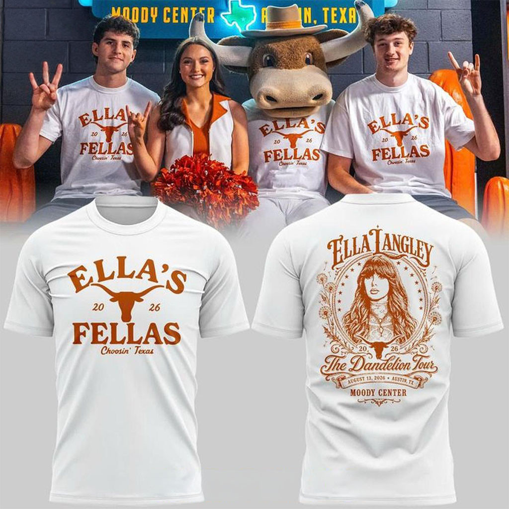 Texas Longhorns Merch X Ella Langley The Dandelion Tour Shirt Ella Langley Concert Outfits Idea - Kdjoy