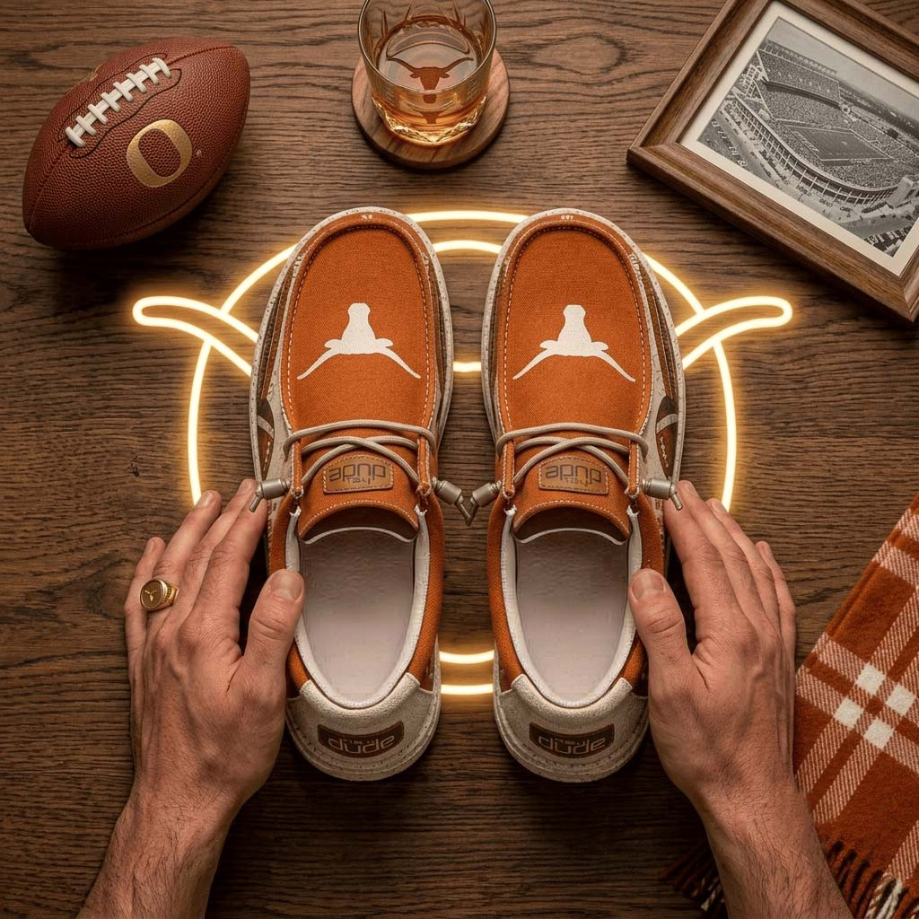 Texas Longhorns Shoes Game Day Gear Texas Longhorns Merch Gift For Football Lovers - Kdjoy