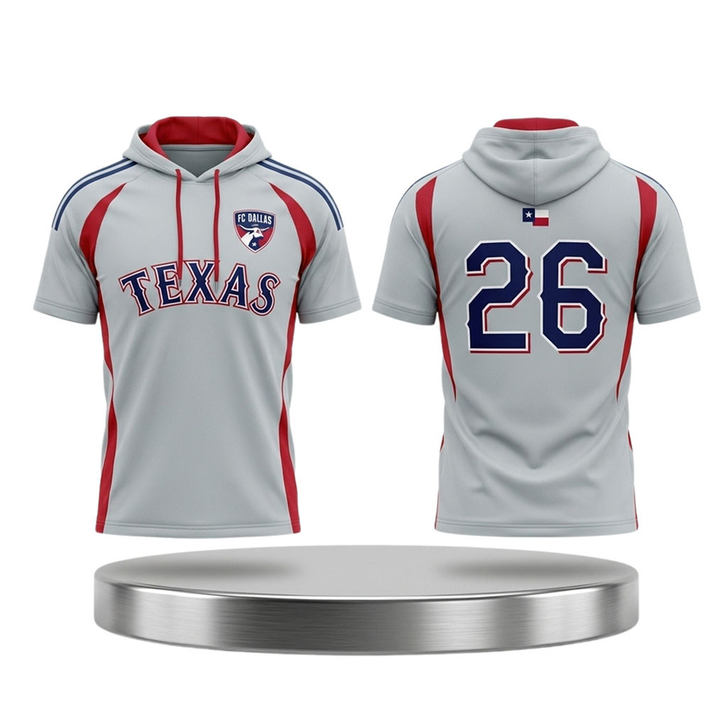 Texas Rangers FC Dallas 2026 Short Sleeve Hoodie Fan Merch Gift For Boyfriends - Kdjoy