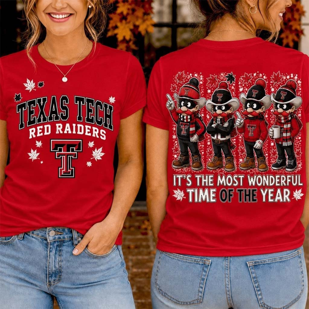 Texas Tech Red Raiders Merch 2026 Autumn Festive Cheer T-Shirt Best Gift For Fans - Kdjoy Texas Tech Red Raiders Merch 2026 Autumn Festive Cheer T-Shirt Best Gift For Fans - Kdjoy
