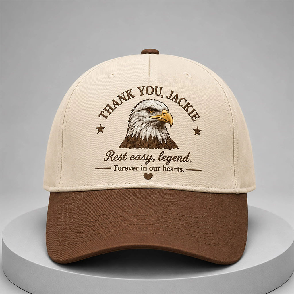 Thank You Jackie The Eagle Rest Easy Legend Hat Jackie Memorial Cap Father Gifts - Kdjoy