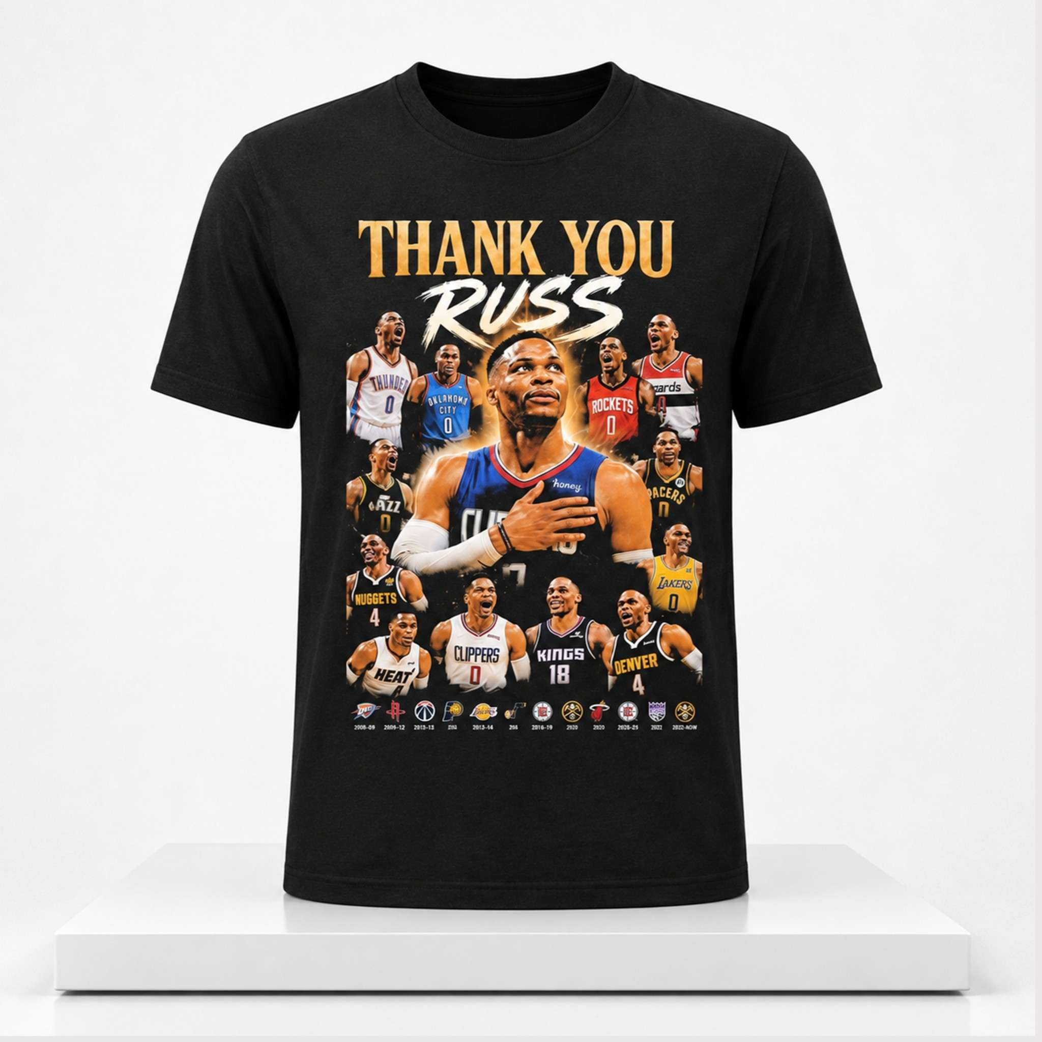 Thank You Russ Russell Westbrook 2026 Shirt Basketball Enthusiast Gifts - Kdjoy