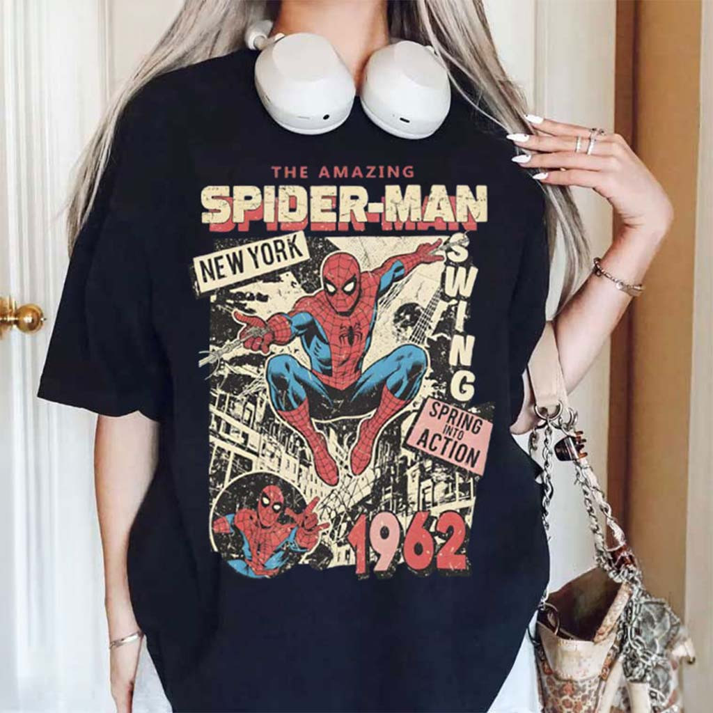 The Amazing Spider Man Marvel Comics Cover MCU Vintage T-Shirt Gift For Superhero Lovers - Kdjoy