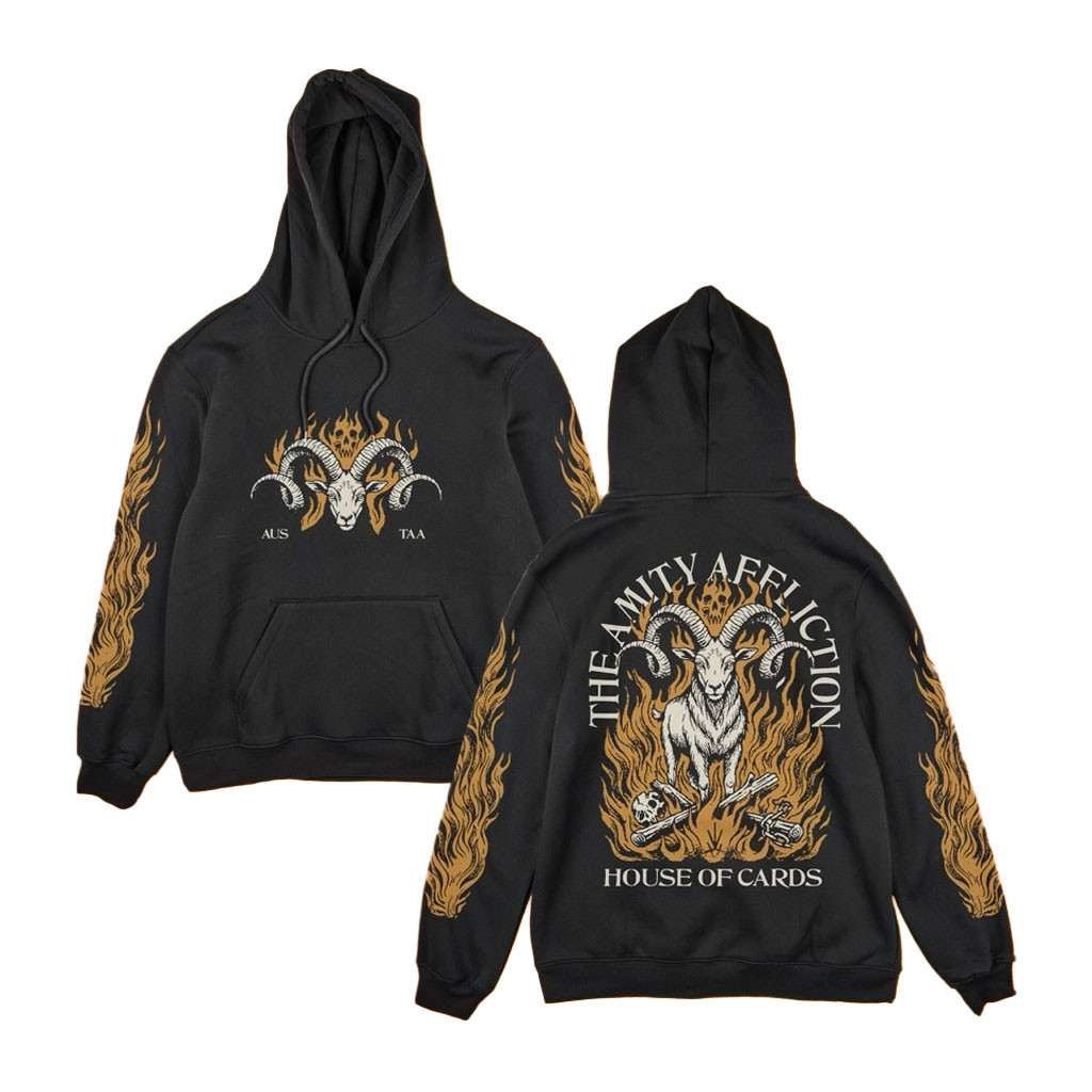 The Amity Affliction Merch 2026 The Amity Affliction Goat Black Hoodie House Of Cards Hoodie - Kdjoy The Amity Affliction Merch 2026 The Amity Affliction Goat Black Hoodie House Of Cards Hoodie - Kdjoy