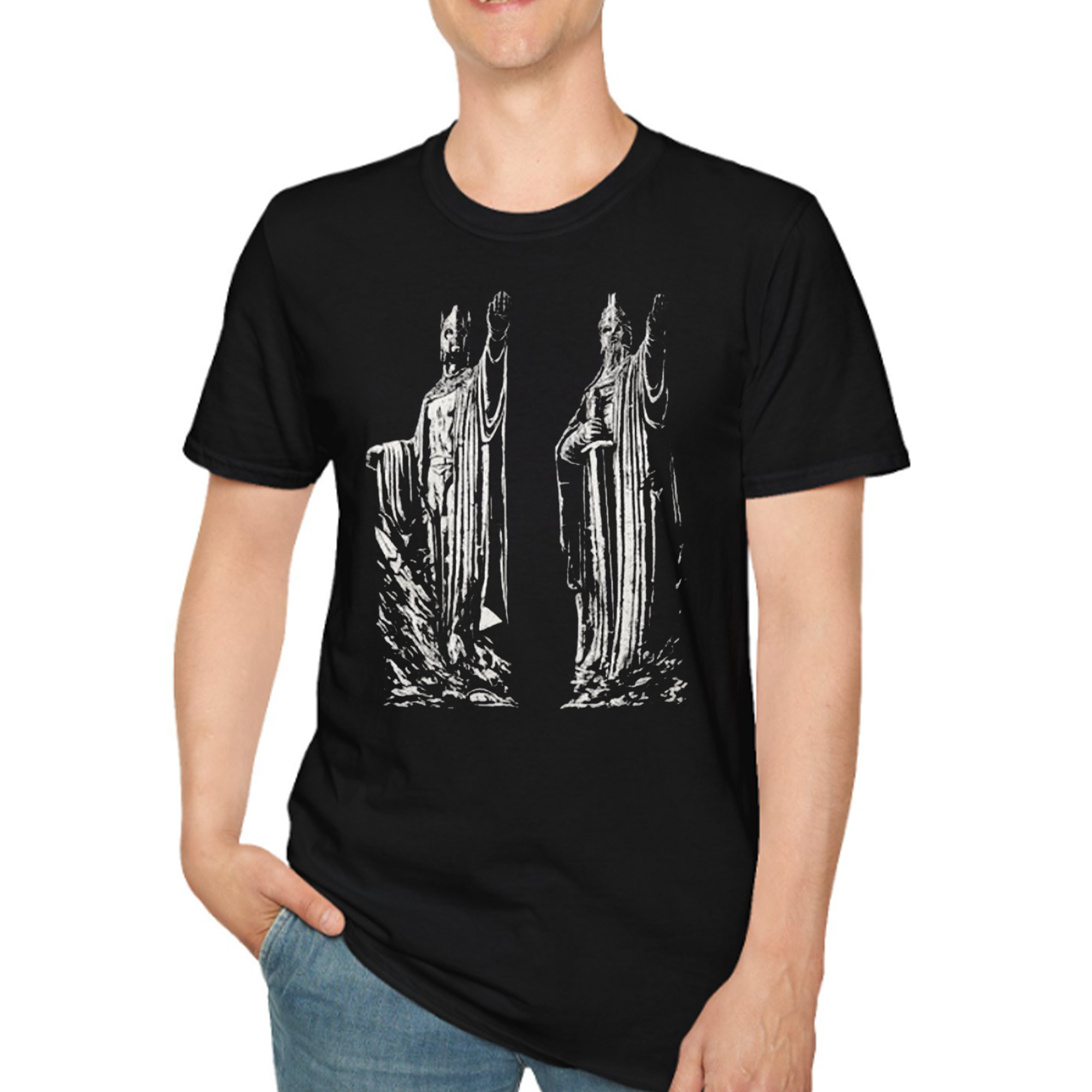 The Argonath LOTR Shirt Black The Lord Of The Rings Merch 2026 Gift For Brothers - Kdjoy The Argonath LOTR Shirt Black The Lord Of The Rings Merch 2026 Gift For Brothers - Kdjoy