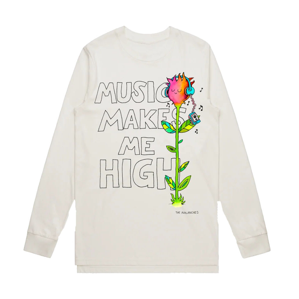 The Avalanches Merch 2026 Music Makes Me High Long Sleeve Shirt Gifts For Music Lovers - Kdjoy