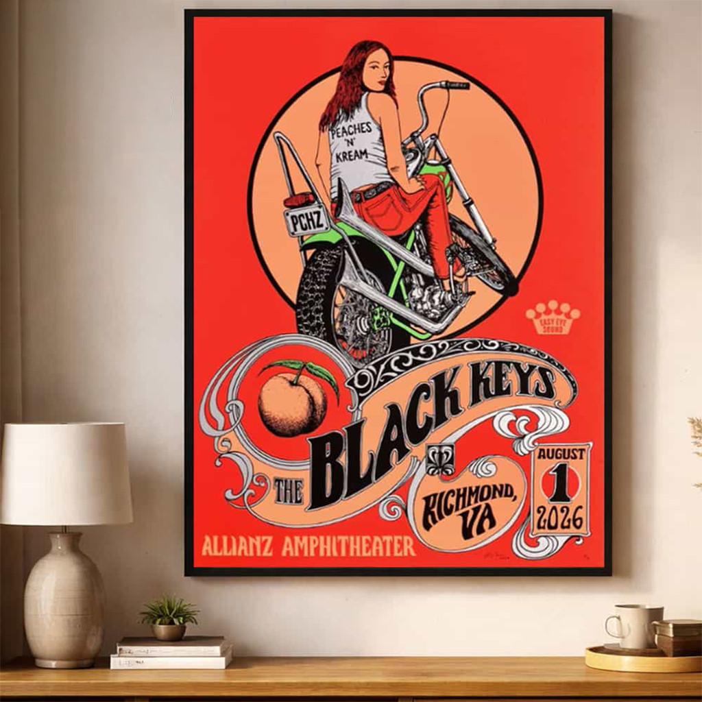 The Black Keys Merch Peaches N Kream 2026 Richmond VA Event Poster Unique Gift - Kdjoy
