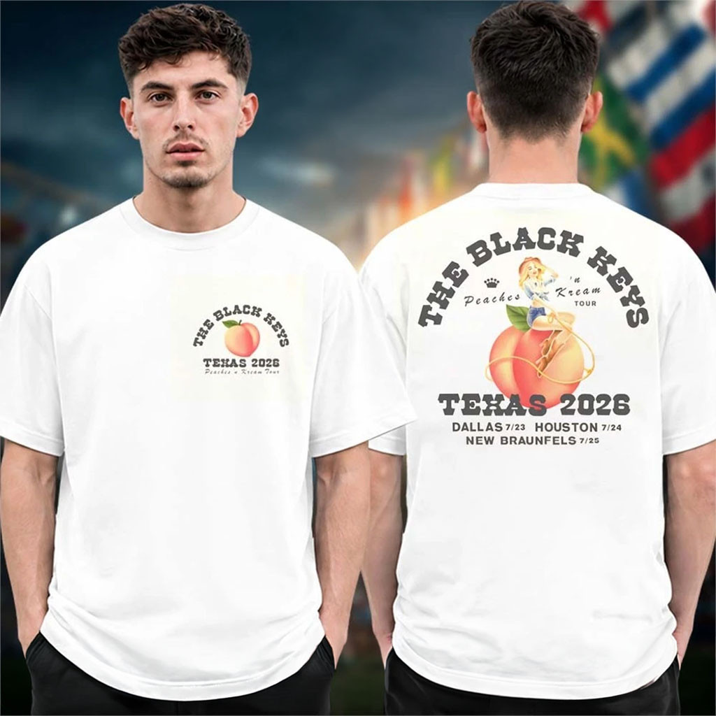 The Black Keys Peaches N Kream Tour 2026 Texas Tour Dates T-Shirt The Black Keys Merch - Kdjoy