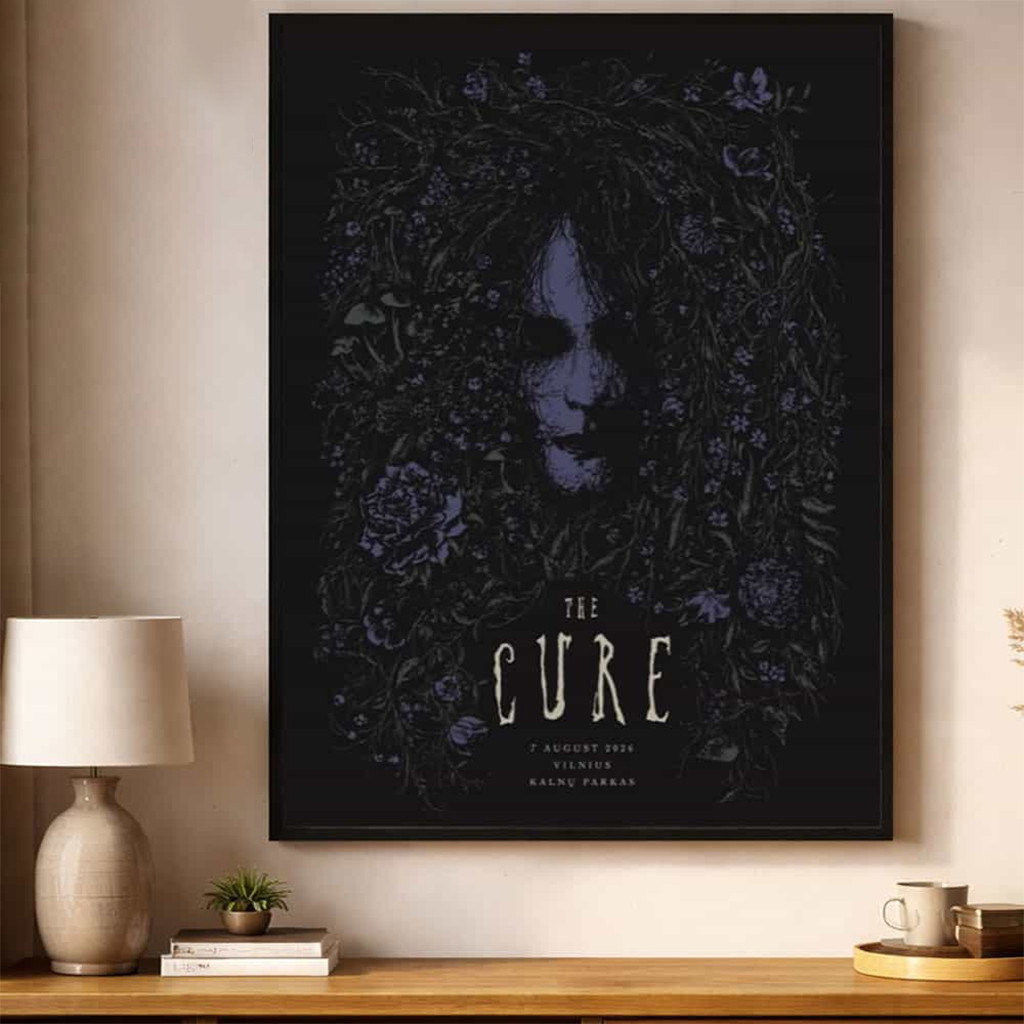The Cure Lithuania 2026 Event Sounds Good Vilnius Festival Poster The Cure Merch Wall Decor The Cure Lithuania 2026 Event Sounds Good Vilnius Festival Poster The Cure Merch Wall Decor