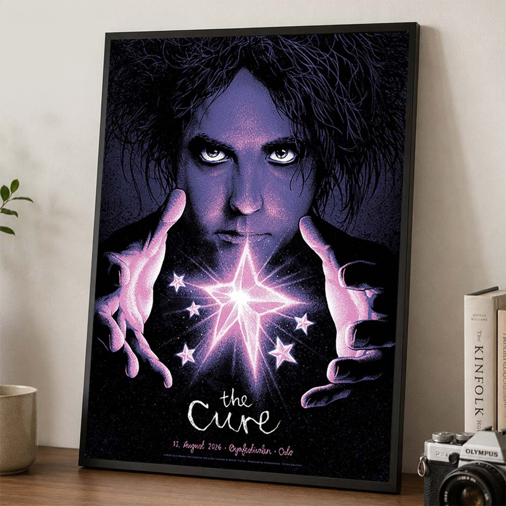The Cure Oslo Norway 2026 Event Poster The Cure Merch Wall Hanging Decor - Kdjoy