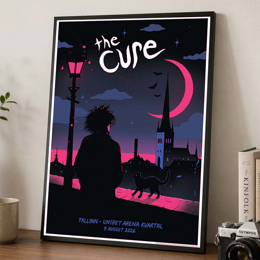 The Cure Tallinn Estonia 2026 Event Poster The Cure Merch Wall Hanging Decor - Kdjoy