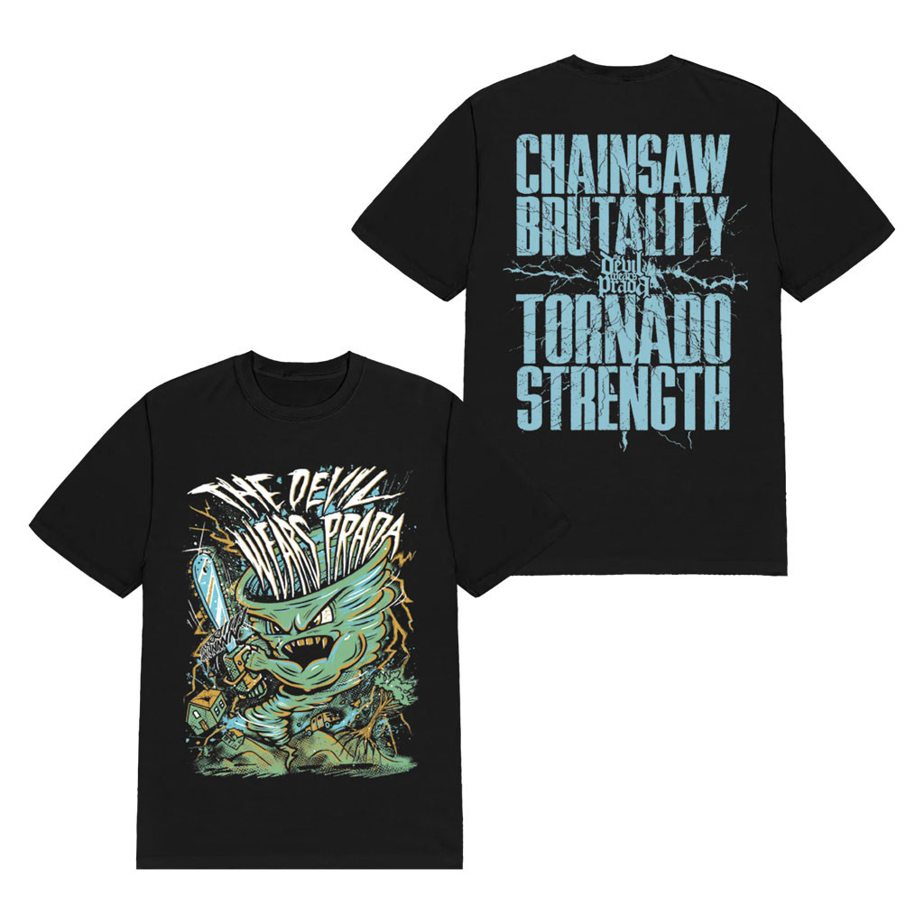 The Devil Wears Prada Merch 2026 Chainsaw Brutality Tornado T-Shirt Black Gift For Band Fans - Kdjoy