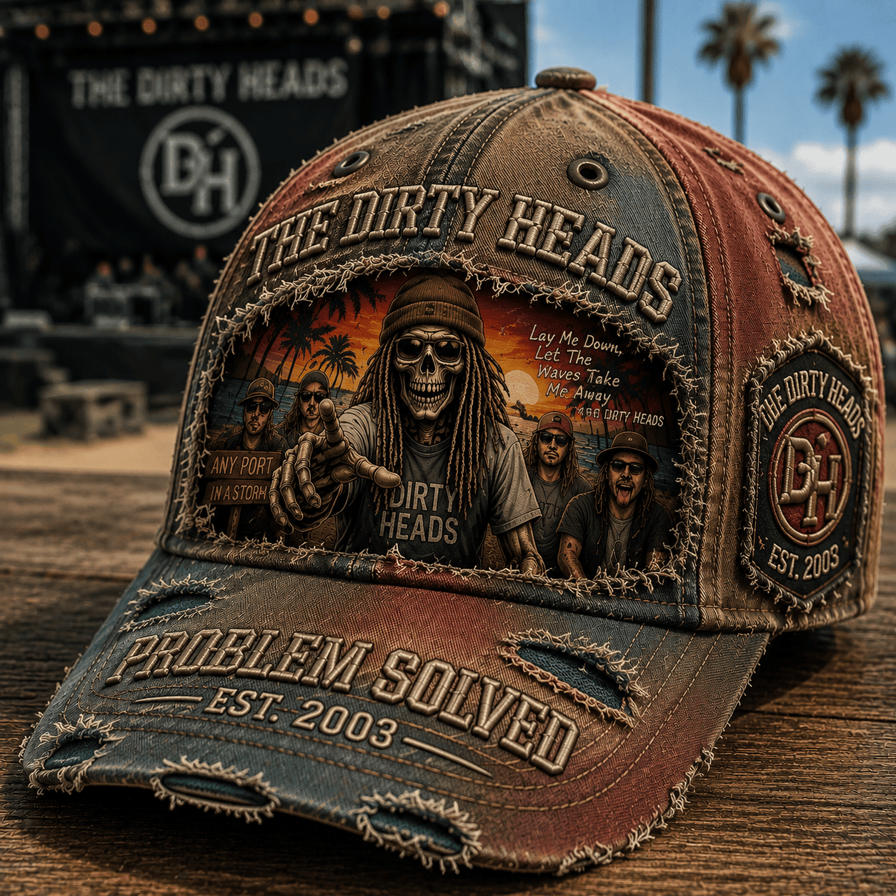 The Dirty Heads Est 2003 Hat Problem Solved Cap The Dirty Heads Merch Gift For Rock Band Fans - Kdjoy