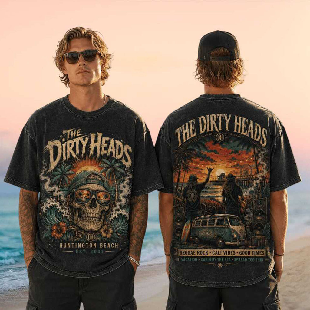 The Dirty Heads Huntington Beach Reggae Rock Cali Vibes Wash Shirt Dirty Heads Merch Fan Gifts - Kdjoy