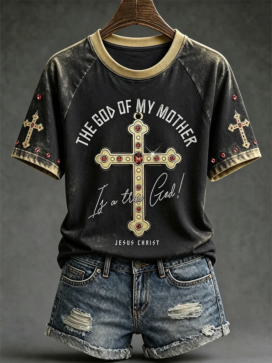 The God Of My Mother Is A Three God T-Shirt Jesus Christ Shirt Good Christian Gifts - Kdjoy