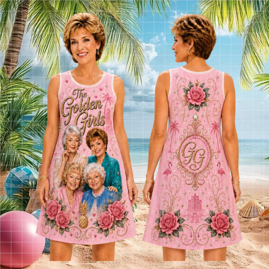 The Golden Girls TV Show Miami Florida 1985 Sleeveless Dress The Golden Girls Merch Women's - Kdjoy The Golden Girls TV Show Miami Florida 1985 Sleeveless Dress The Golden Girls Merch Women's - Kdjoy