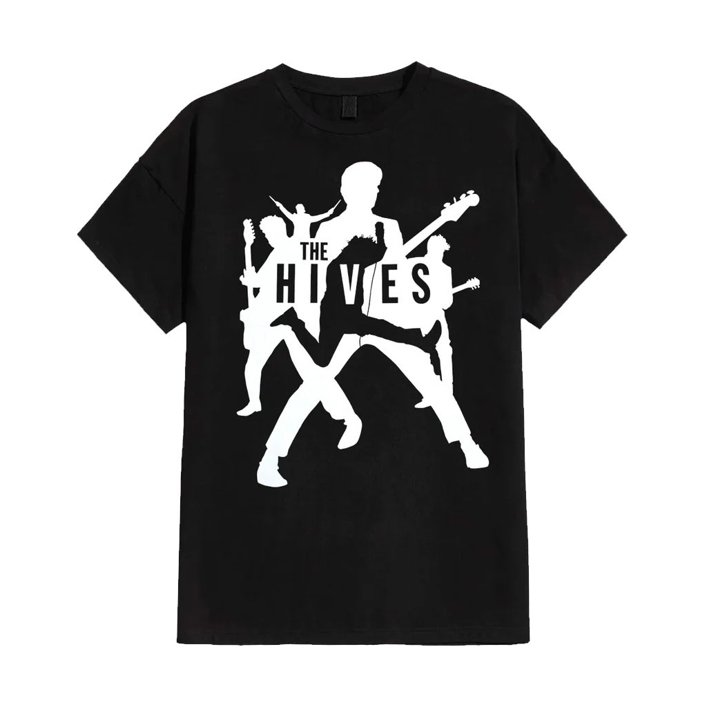 The Hives Merch 2026 Jumping Silhouette T-Shirt Black Gifts For Rock Music Lovers The Hives Merch 2026 Jumping Silhouette T-Shirt Black Gifts For Rock Music Lovers